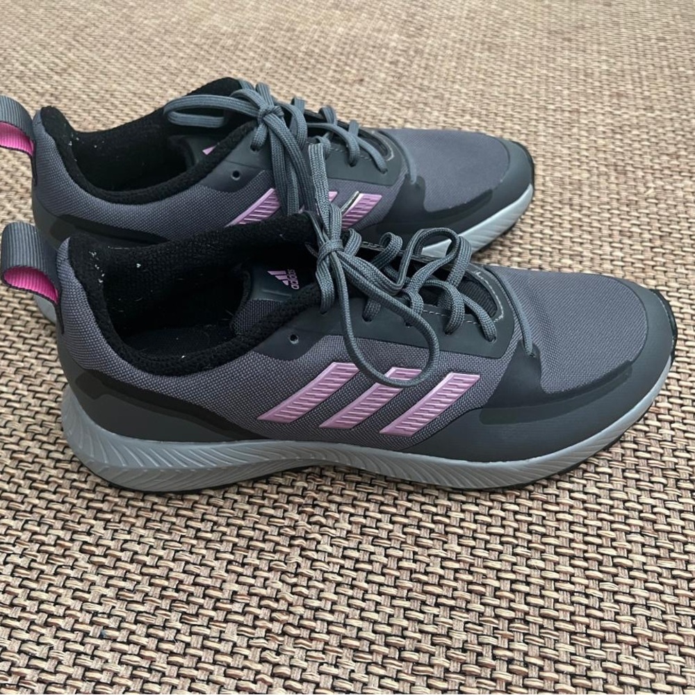 ADIDAS RUNFALCON GREY & PURPLE RUNNING SHOES women’s - Picture 4 of 7